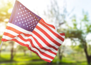 An image of an American flag on Memorial Day.