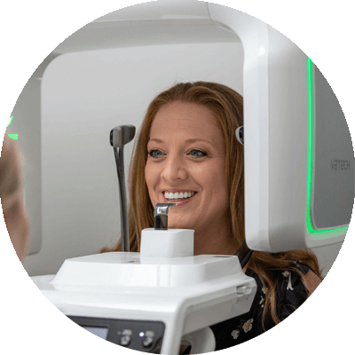 amanda receiving cbct scan at anderson perio