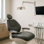 Modern dental office setting prepared for a first periodontal appointment
