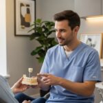 Dental implant procedure in a modern office in Bloomfield Hills, MI