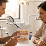 Patient consultation at Anderson Periodontal discussing gum health